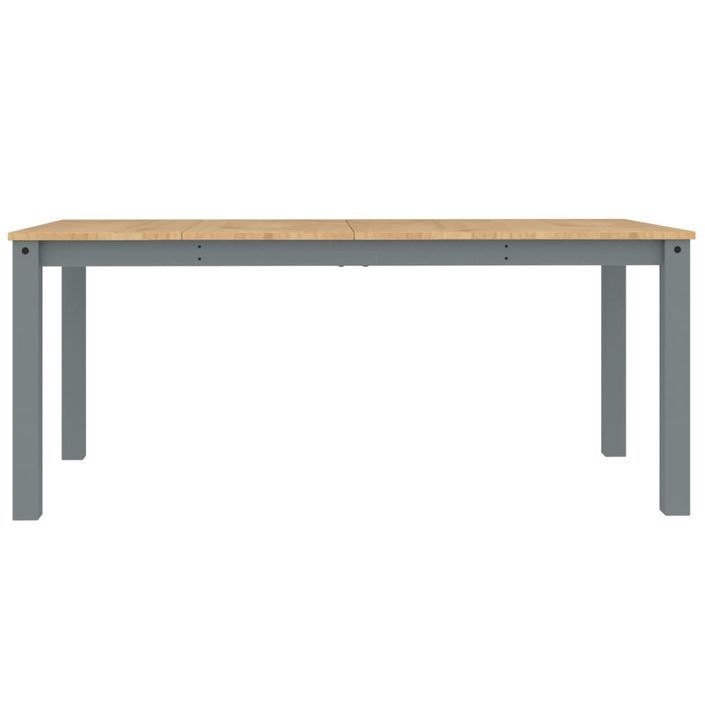 Table à manger Panama gris 180x90x75 cm bois massif de pin - Photo n°4