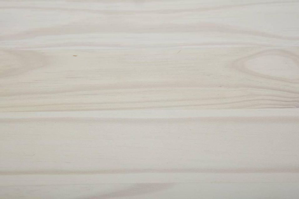 Table à manger pin massif blanc et bois clair Caly 160 cm - Photo n°3