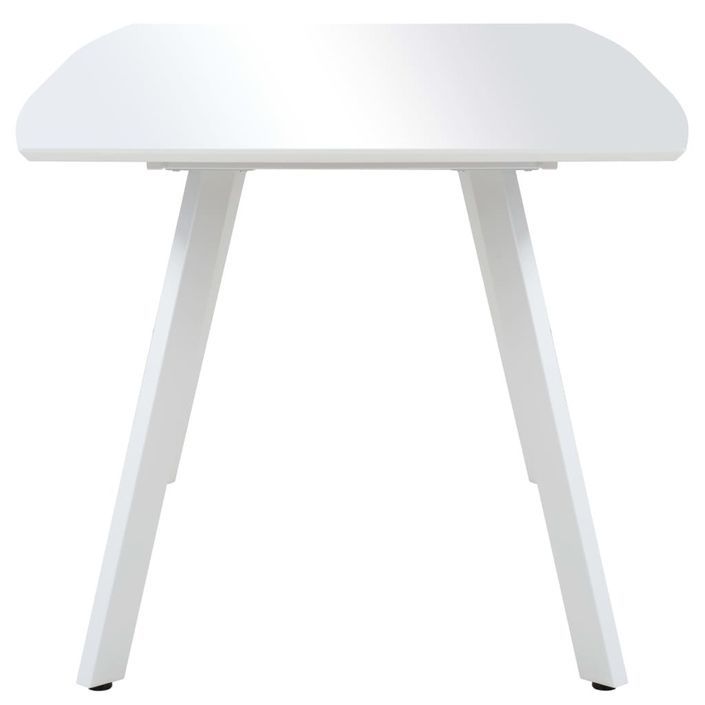 Table à manger rectangulaire blanc brillant Vilna 180 - Photo n°2