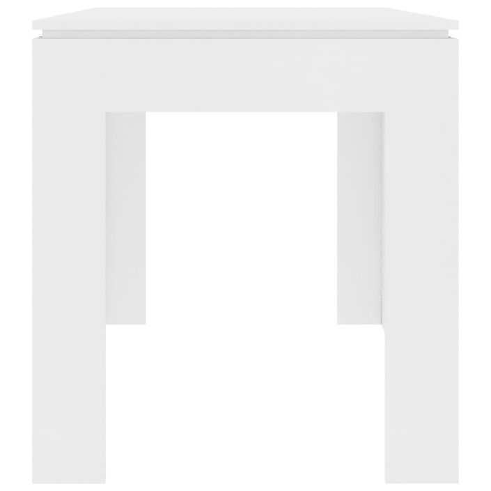 Table à manger rectangulaire bois blanc mat Modra 140 cm - Photo n°3