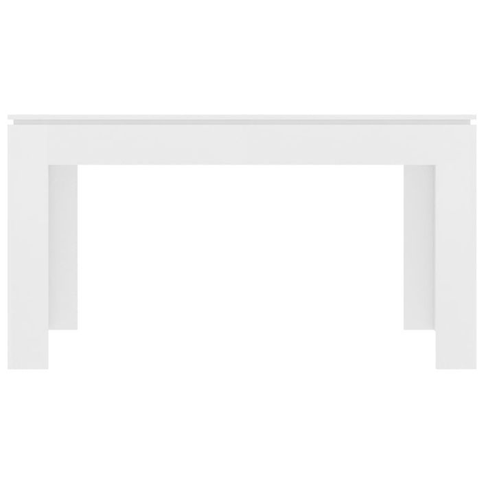 Table à manger rectangulaire bois blanc mat Modra 140 cm - Photo n°4