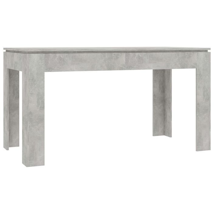 Table à manger rectangulaire bois gris béton Modra 140 cm - Photo n°2