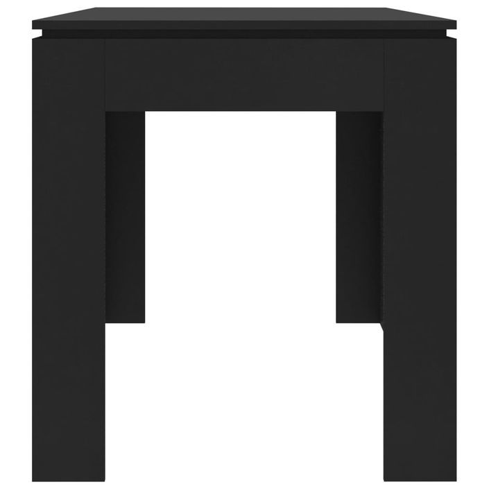 Table à manger rectangulaire bois noir brillant Modra 140 cm - Photo n°4