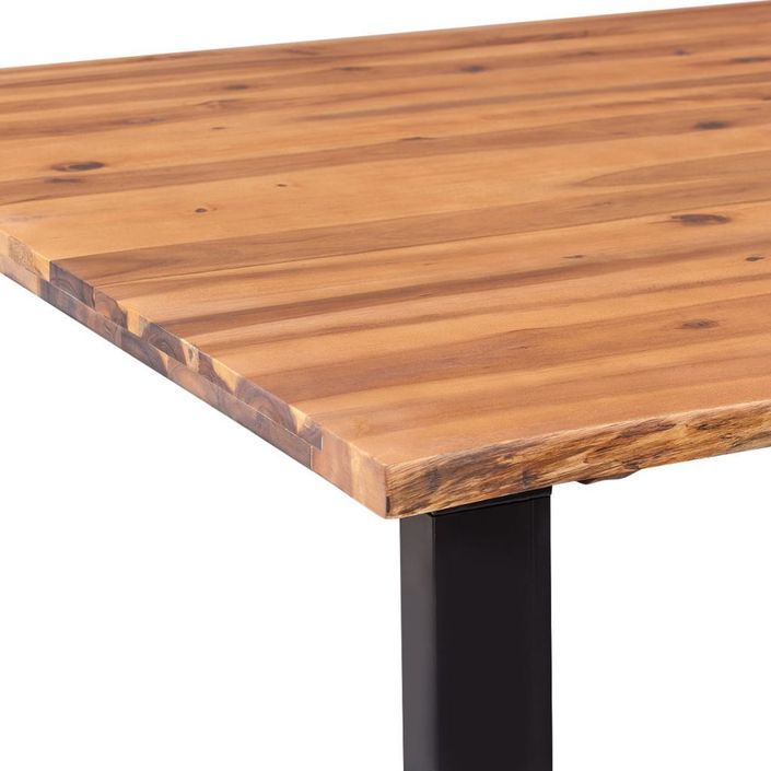 Table à manger rectangulaire bois d'acacia massif Paula 180 cm - Photo n°5