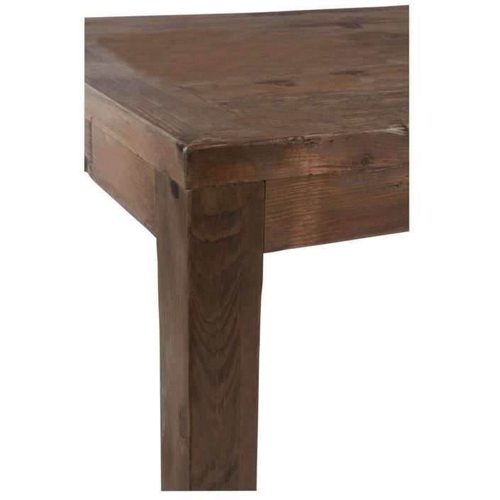 Table à manger rectangulaire bois massif foncé Uchi - Photo n°4
