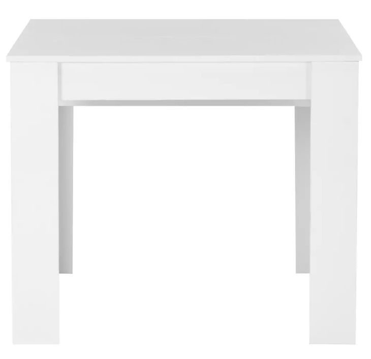 Table console extensible carrée nblanc brillant 90/133/175 cm Lamio - Photo n°5