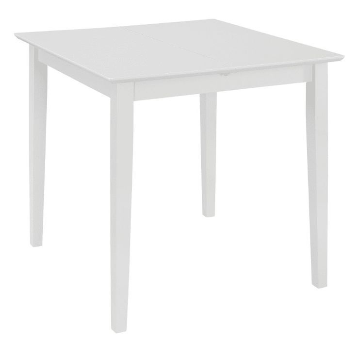 Table à manger rectangulaire extensible bois et hévéa massif blanc Linkeo - Photo n°3