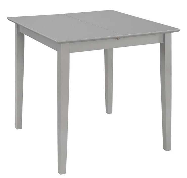 Table à manger rectangulaire extensible bois et hévéa massif gris Linkeo - Photo n°3