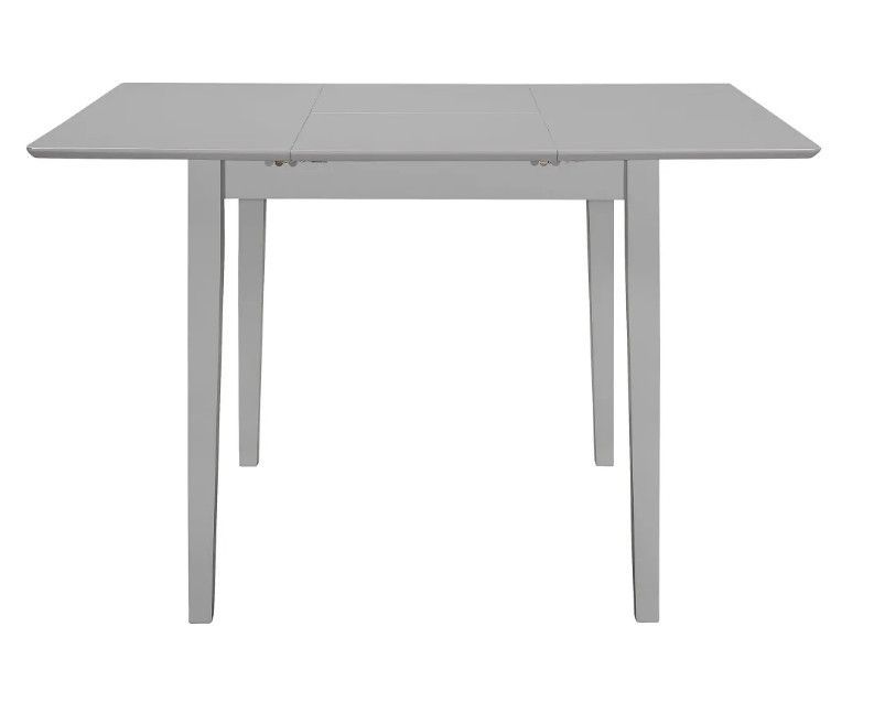 Table à manger rectangulaire extensible bois et hévéa massif gris Linkeo - Photo n°4
