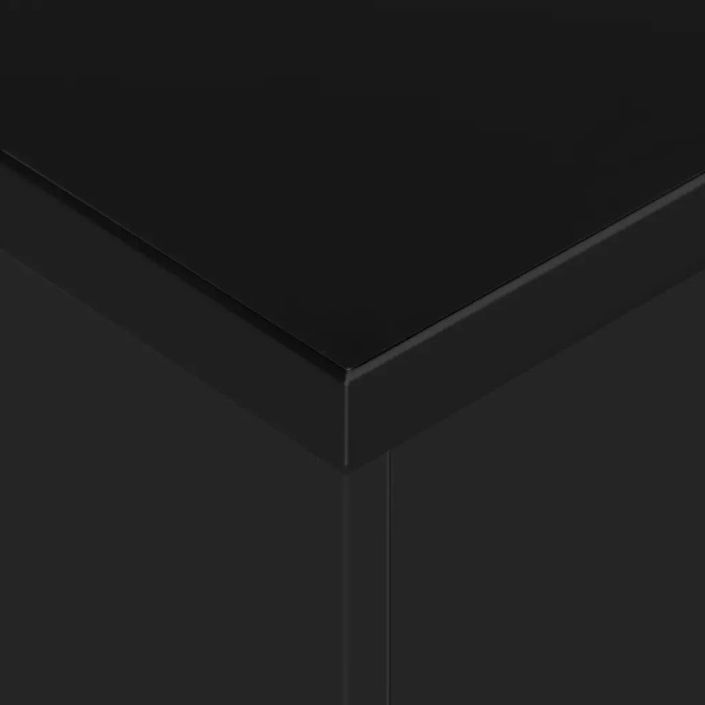 Table console extensible carrée noir brillant 90/133/175 cm Lamio - Photo n°5