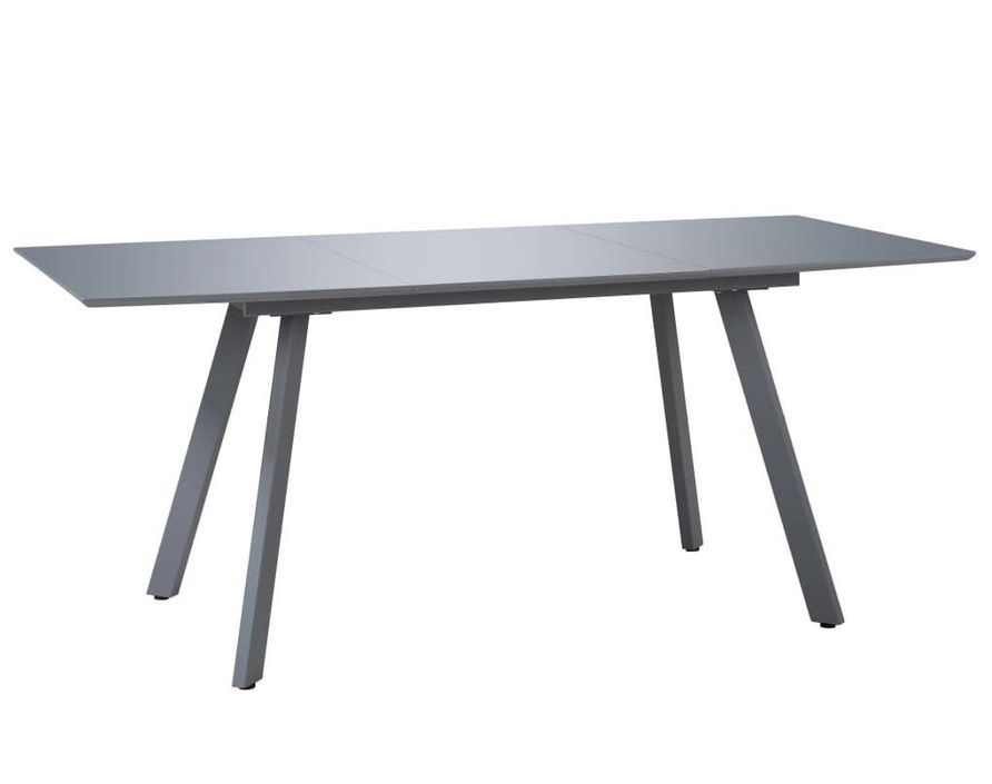 Table à manger rectangulaire gris brillant Vilna 180 - Photo n°1