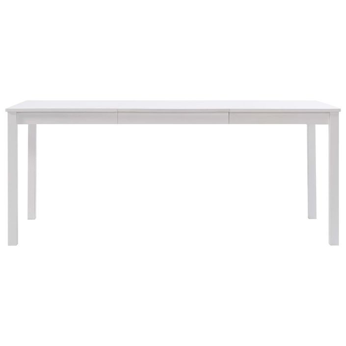 Table à manger rectangulaire pin massif blanc Sadou 180 cm - Photo n°2