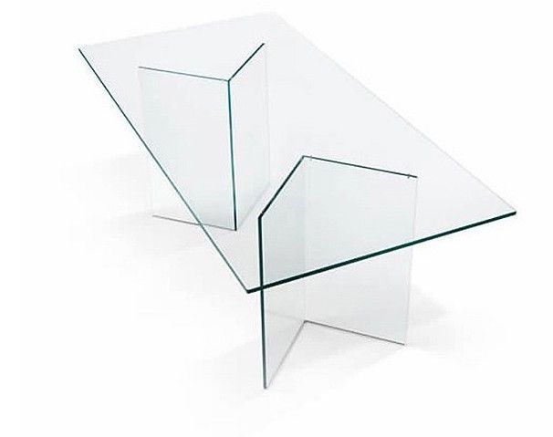 Table à manger rectangulaire verre trempé Hasmi 180 cm - Photo n°4