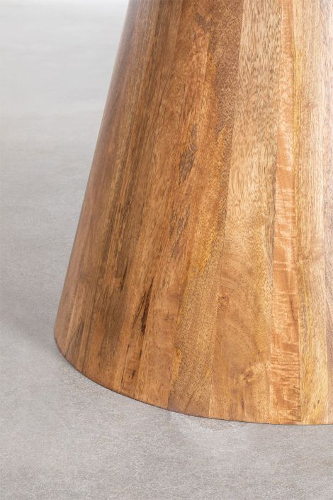 Table à manger ronde bois d'acacia Askin 120 cm - Photo n°5