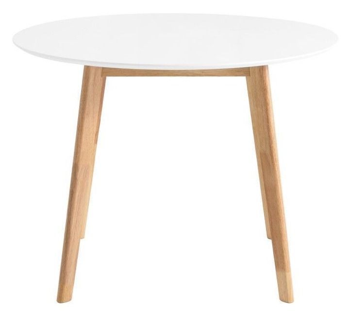 Table ronde Askin en bois 100 cm – Élégance naturelle pour votre salle à manger - Photo n°2