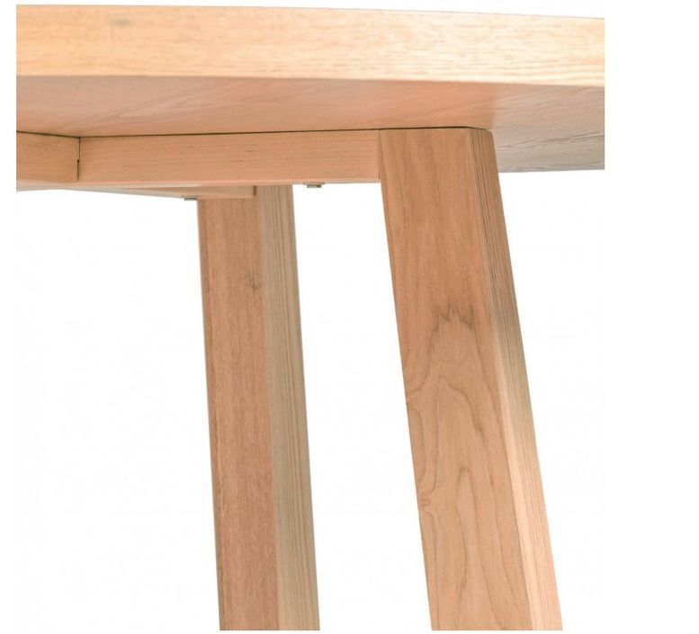 Table à manger ronde bois de frêne clair Tima 150 cm - Photo n°5