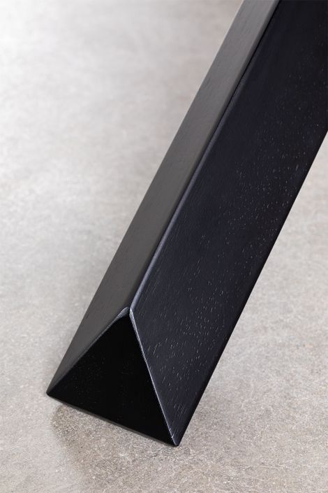 Table à manger ronde bois noir Karene 120 cm - Photo n°5