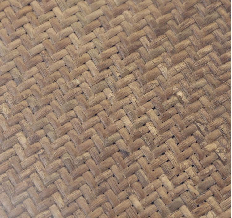 Table à manger ronde en chêne massif et rotin Vikale 120 cm - Photo n°3