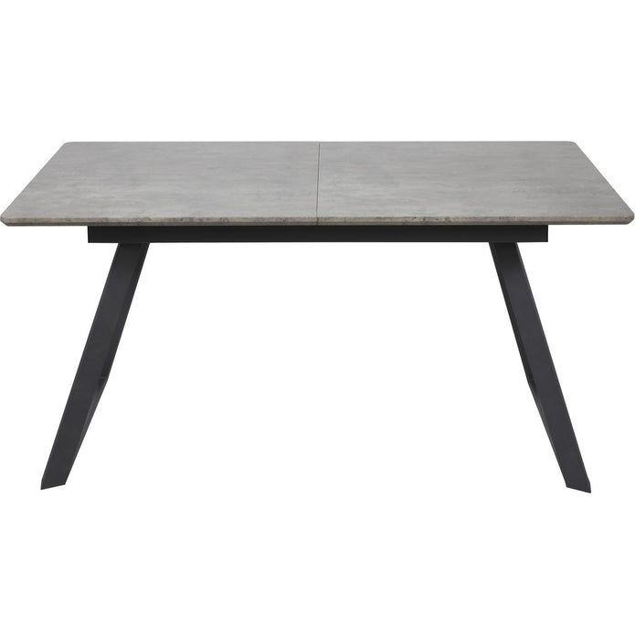Table à rallonge bois gris et métal noir Torin 160/200 cm - Photo n°8