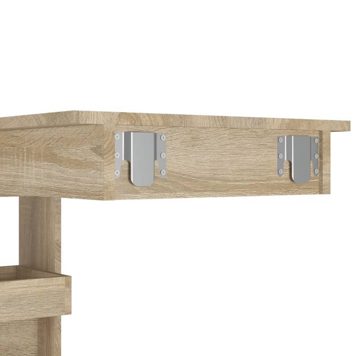 Table bar murale Chêne Sonoma 102x45x103,5 cm Bois d'ingénierie - Photo n°8