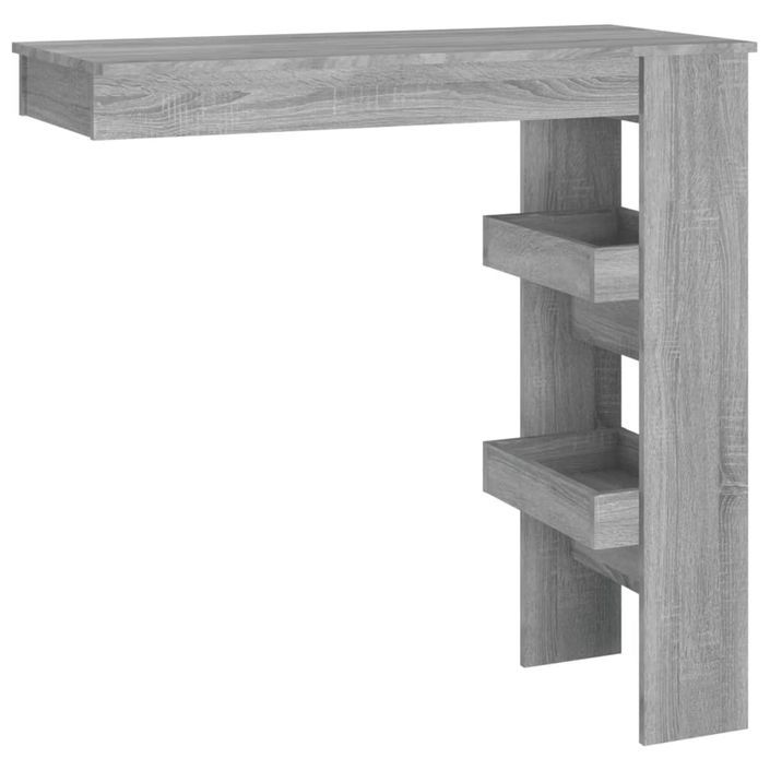 Table bar murale Sonoma gris 102x45x103,5 cm Bois d'ingénierie - Photo n°2