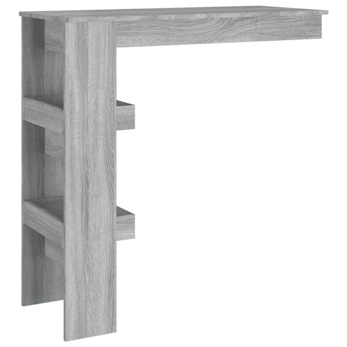 Table bar murale Sonoma gris 102x45x103,5 cm Bois d'ingénierie - Photo n°5