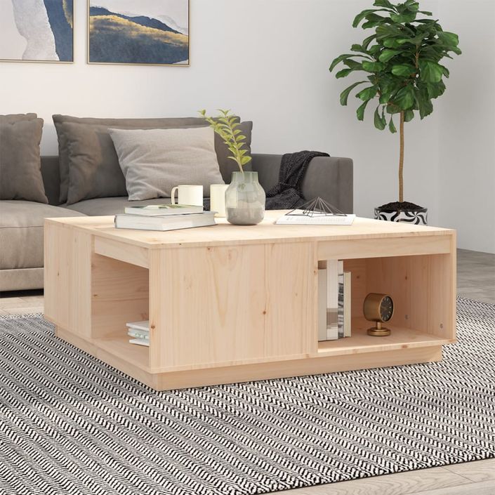 Table basse 100x101x40,5 cm Bois massif de pin - Photo n°1