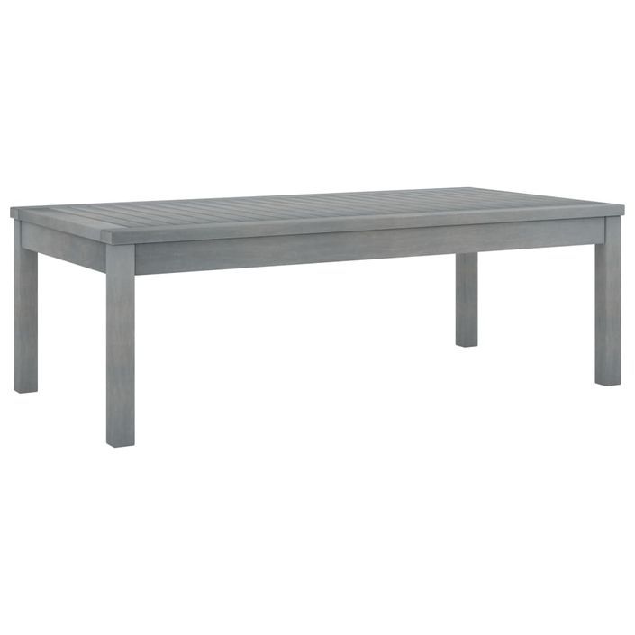 Table basse 100x50x33 cm Gris Bois d'acacia solide - Photo n°1