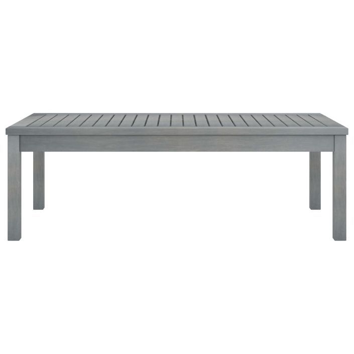 Table basse 100x50x33 cm Gris Bois d'acacia solide - Photo n°2