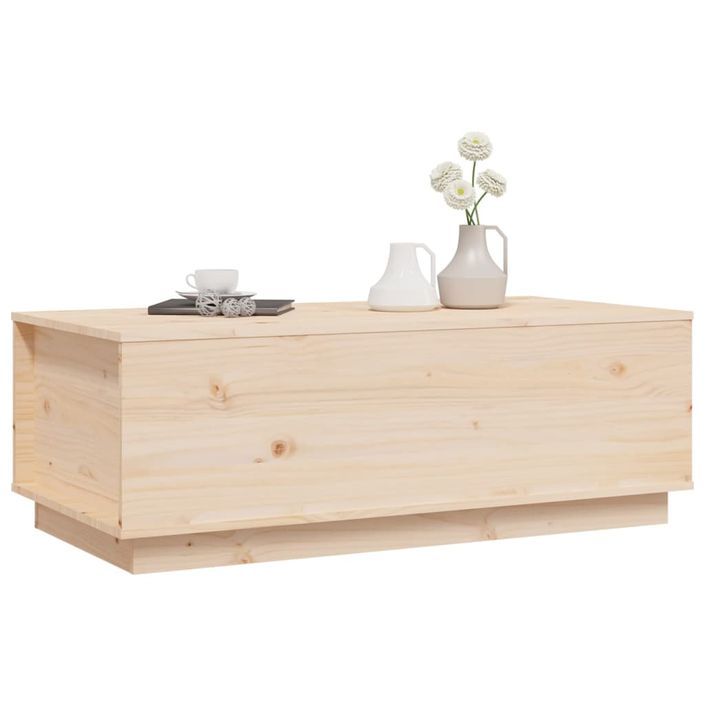 Table basse 100x50x35 cm Bois massif de pin - Photo n°4