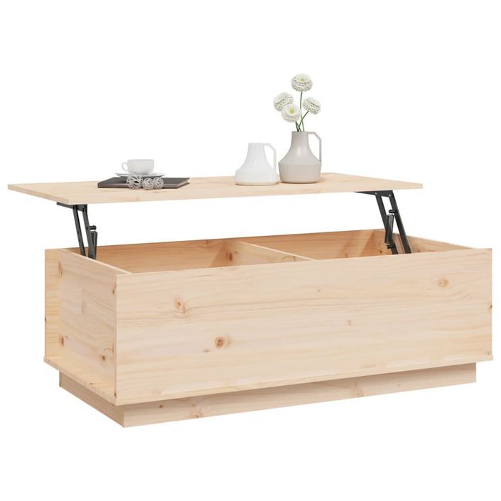 Table basse 100x50x35 cm Bois massif de pin - Photo n°5