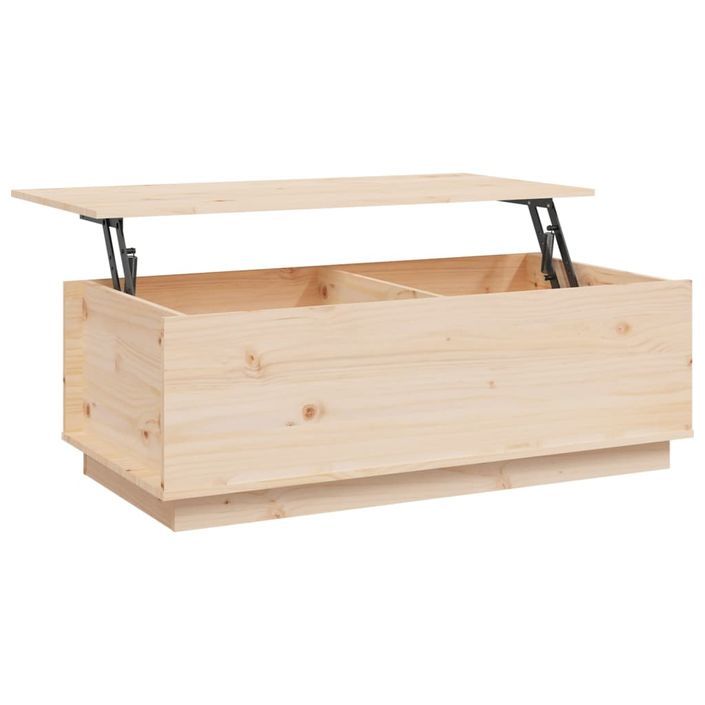 Table basse 100x50x35 cm Bois massif de pin - Photo n°8