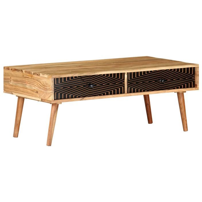 Table basse 100x50x39 cm Bois d'acacia solide - Photo n°1