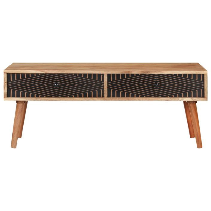 Table basse 100x50x39 cm Bois d'acacia solide - Photo n°4