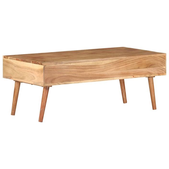 Table basse 100x50x39 cm Bois d'acacia solide - Photo n°5