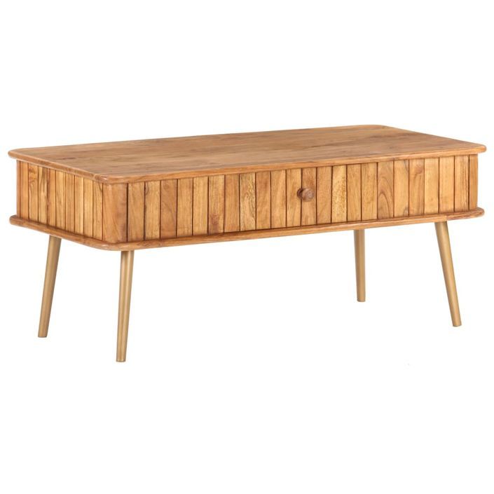 Table basse 100x50x40 cm Bois d'acacia massif 2 - Photo n°1