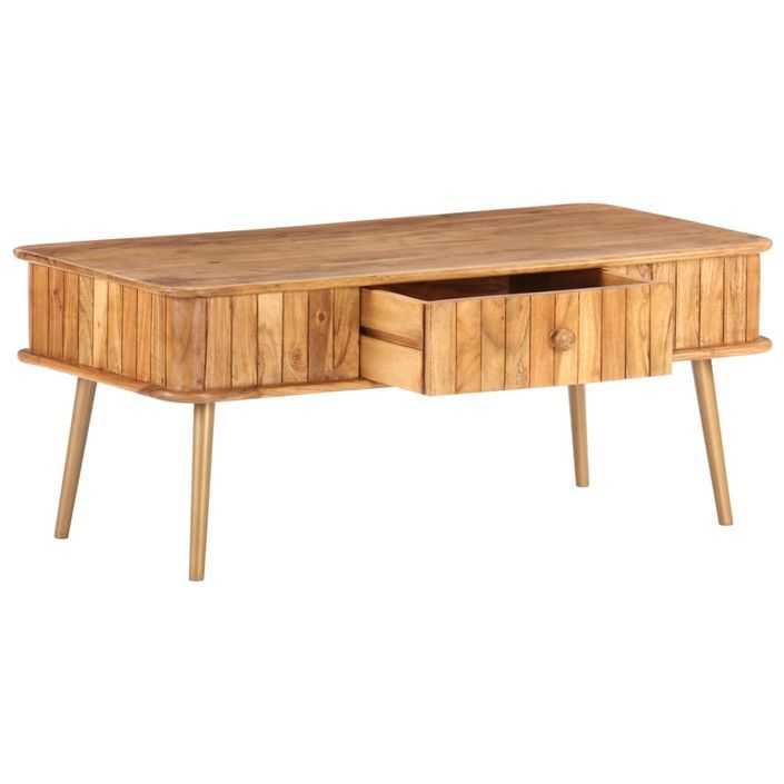 Table basse 100x50x40 cm Bois d'acacia massif 2 - Photo n°2