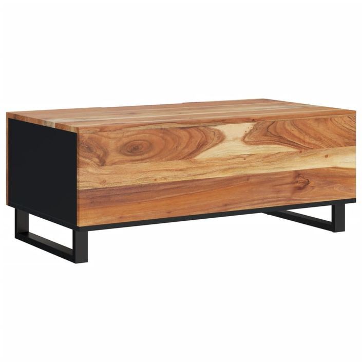 Table basse 100x54x40 cm bois d'acacia solide et d'ingénierie - Photo n°5