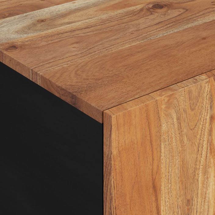 Table basse 100x54x40 cm bois d'acacia solide et d'ingénierie - Photo n°6