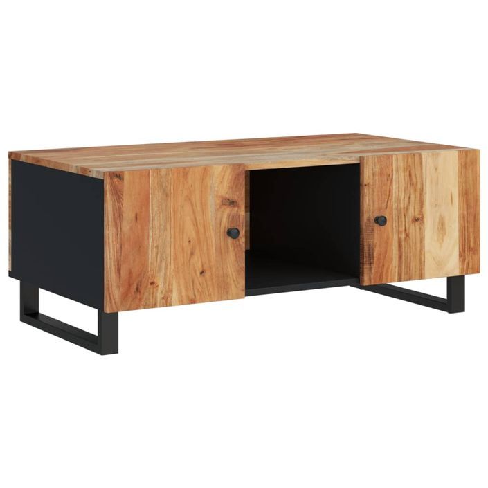 Table basse 100x54x40 cm bois d'acacia solide et d'ingénierie - Photo n°12