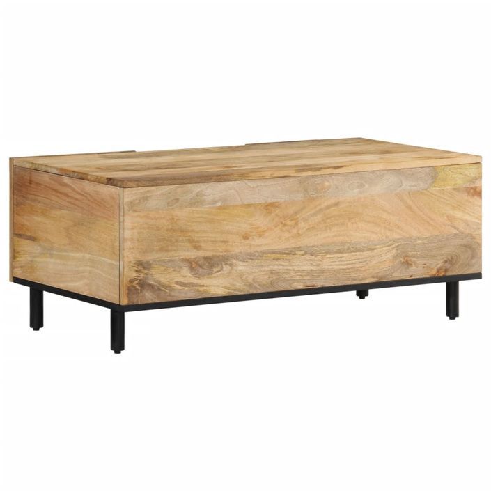 Table basse 100x54x40 cm bois de manguier massif - Photo n°7