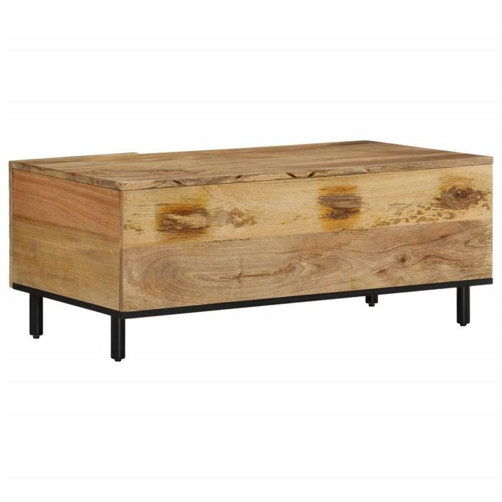 Table basse 100x54x40 cm bois de manguier massif - Photo n°7