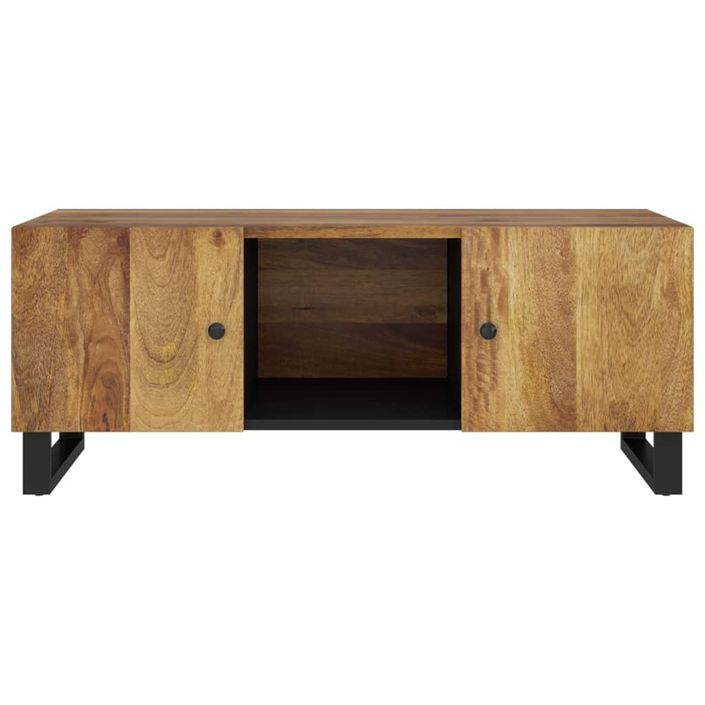 Table basse 100x54x40cm bois de manguier solide et d'ingénierie - Photo n°4