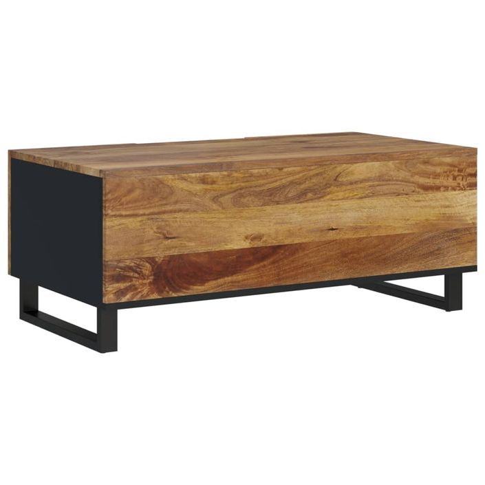 Table basse 100x54x40cm bois de manguier solide et d'ingénierie - Photo n°5