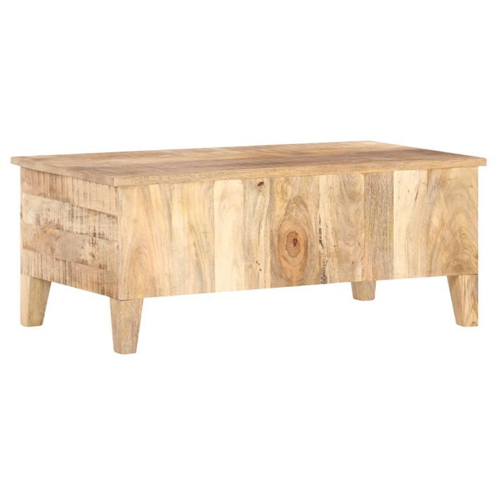 Table basse 100x55x40 cm Bois de manguier brut - Photo n°4