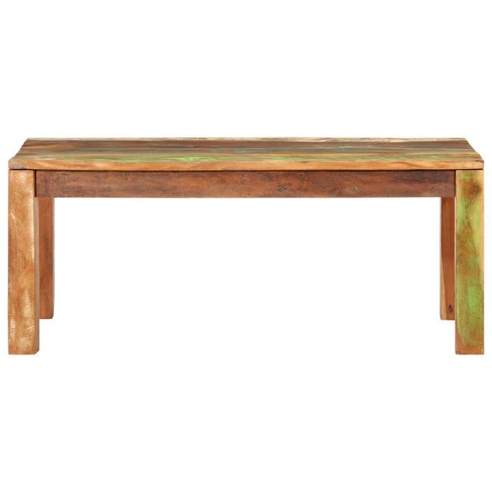 Table basse 100x55x40 cm bois de récupération massif - Photo n°2