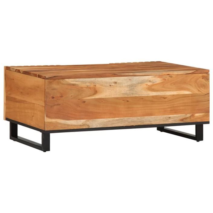 Table basse 100x55x40 cm bois massif d'acacia - Photo n°4