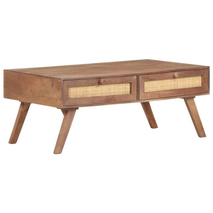 Table basse 100x60x40 cm Bois de manguier massif - Photo n°1