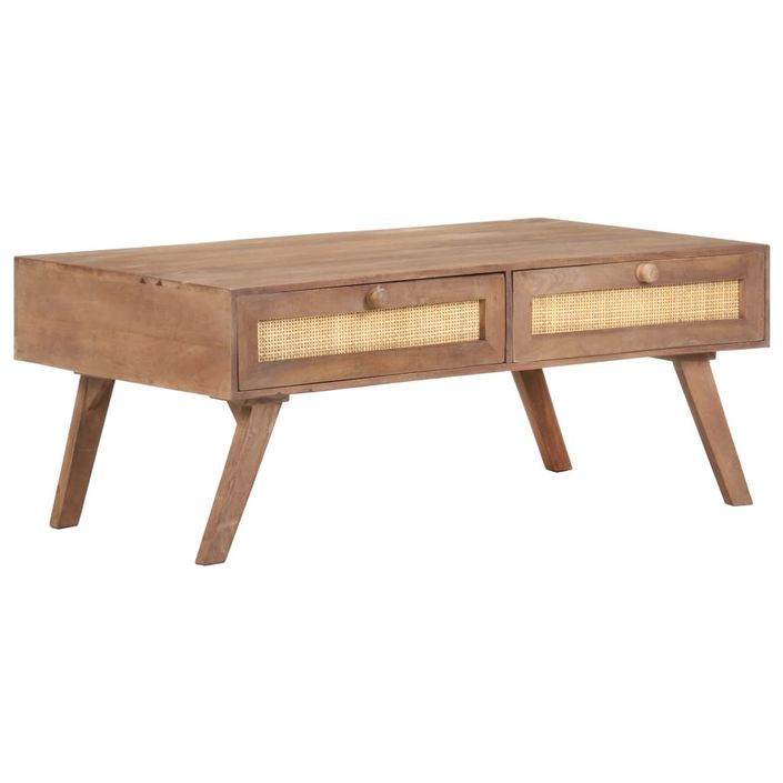 Table basse 100x60x40 cm Bois de manguier massif - Photo n°12