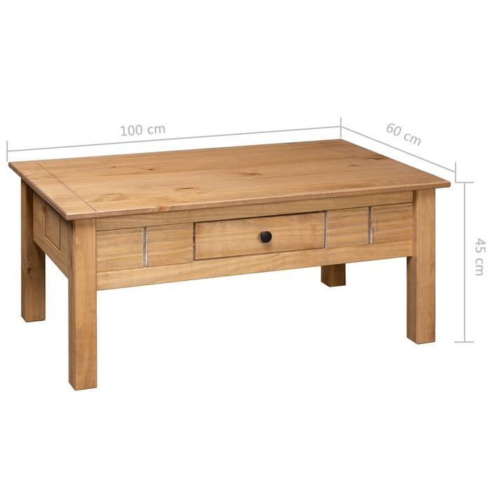 Table basse 100x60x45 cm Pin massif Assortiment Panama - Photo n°9